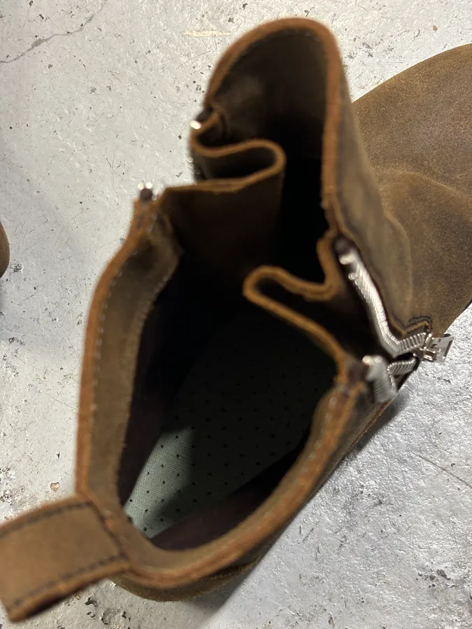 Dsquared2 Brown Suede Zip Chelsea Boots - Image 16