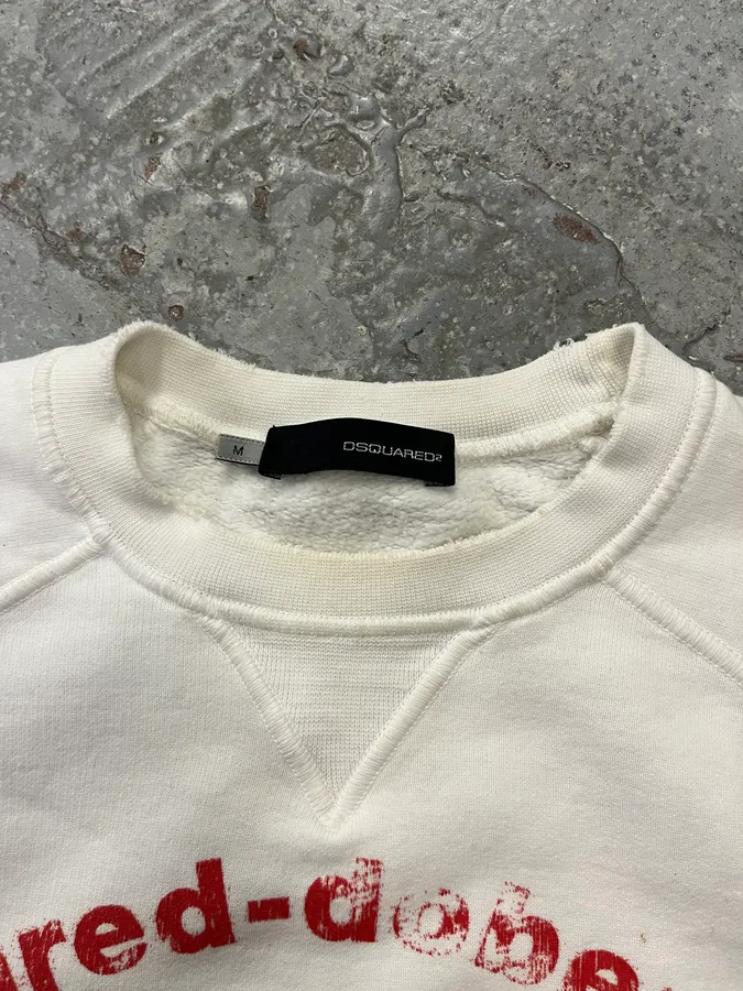 Dsquared2 Doberman Dog White Crewneck Sweater - Image 6