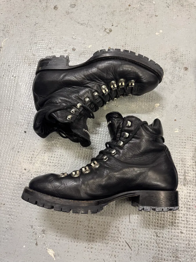 Dsquared2 Hiking Boots Black Leather Boots - Image 4