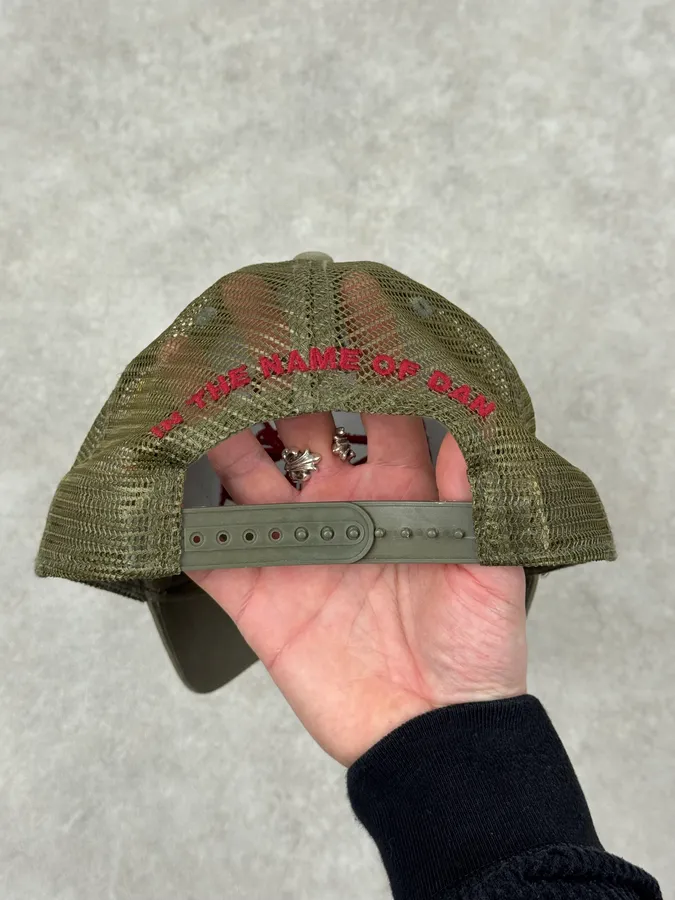 Dsquared2 Khaki Green Humanoid Patchwork Cap - Image 7