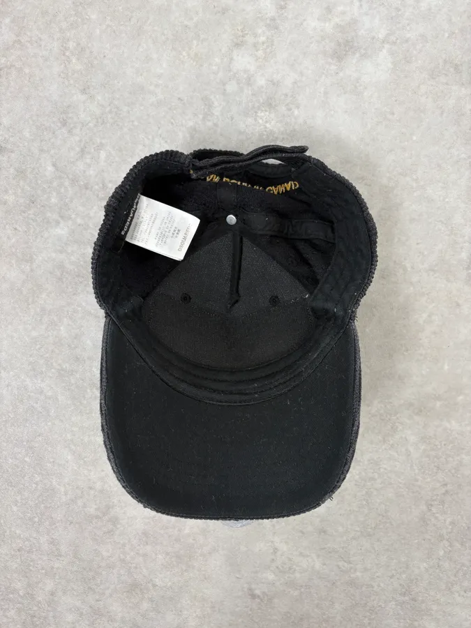 Dsquared2 Punk Rock Brown Velvet Cap - Image 6