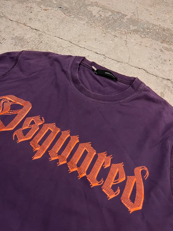Dsquared2 Purple Gothic Propaganda Longsleeve T-Shirt - Image 5