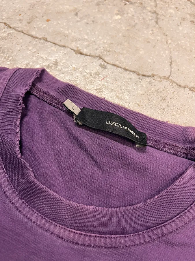 Dsquared2 Purple Gothic Propaganda Longsleeve T-Shirt - Image 8