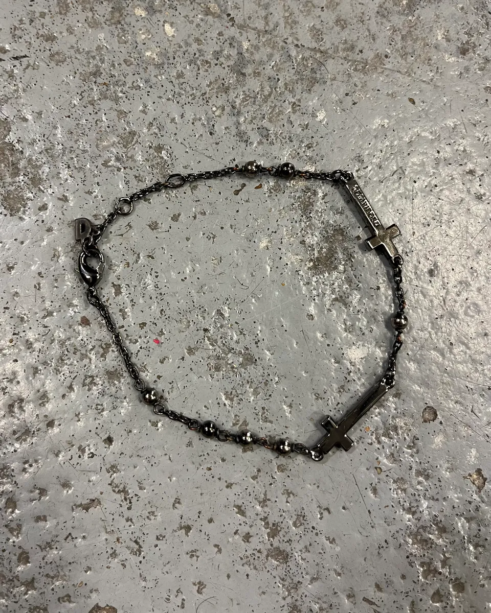 Dsquared2 Stainless Still Metal Cross Charm Bracelet - Image 5