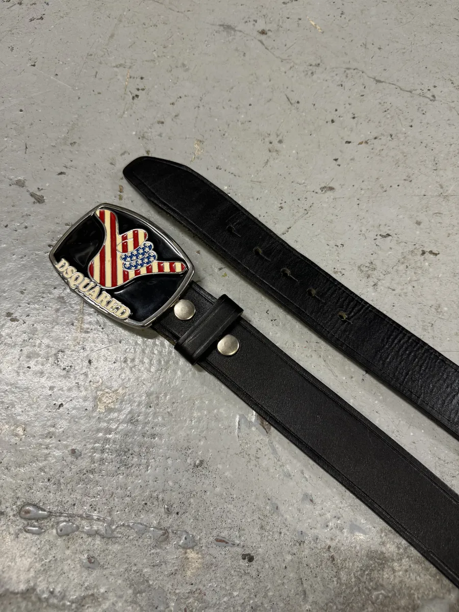 DSquared2 USA Relaxed Propaganda Leather Belt - Image 4