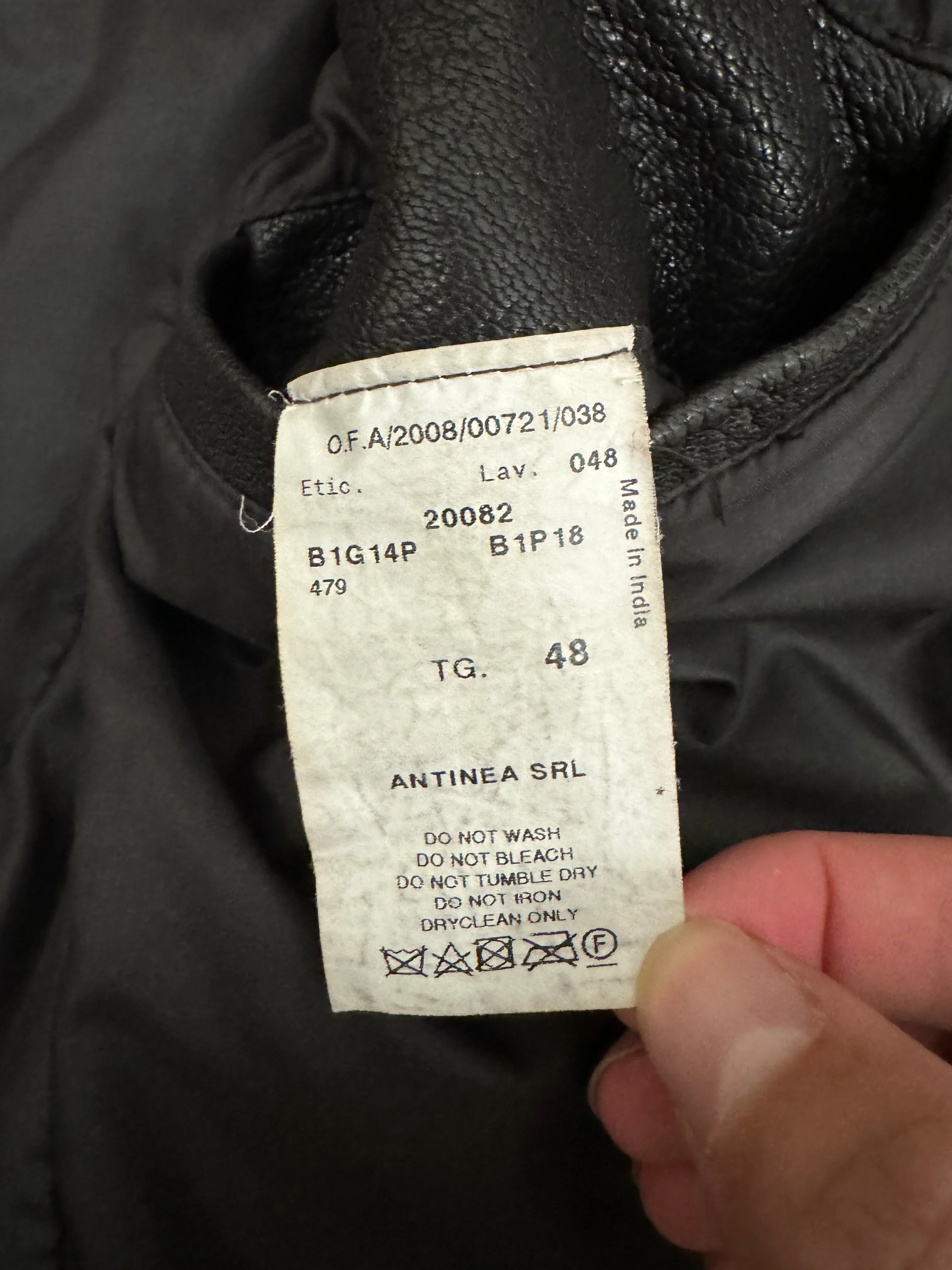 FW2008 Emporio Armani Bauhaus Leather Jacket (S/M) - Image 7