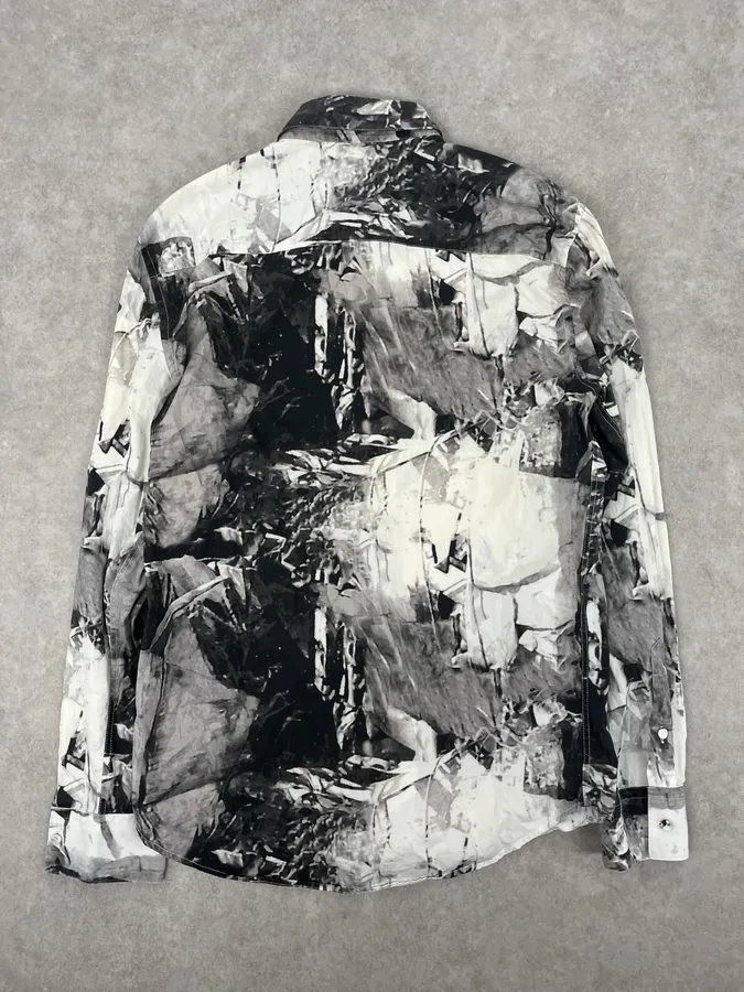Emporio Armani Abstract Black & White Shirt - Image 6