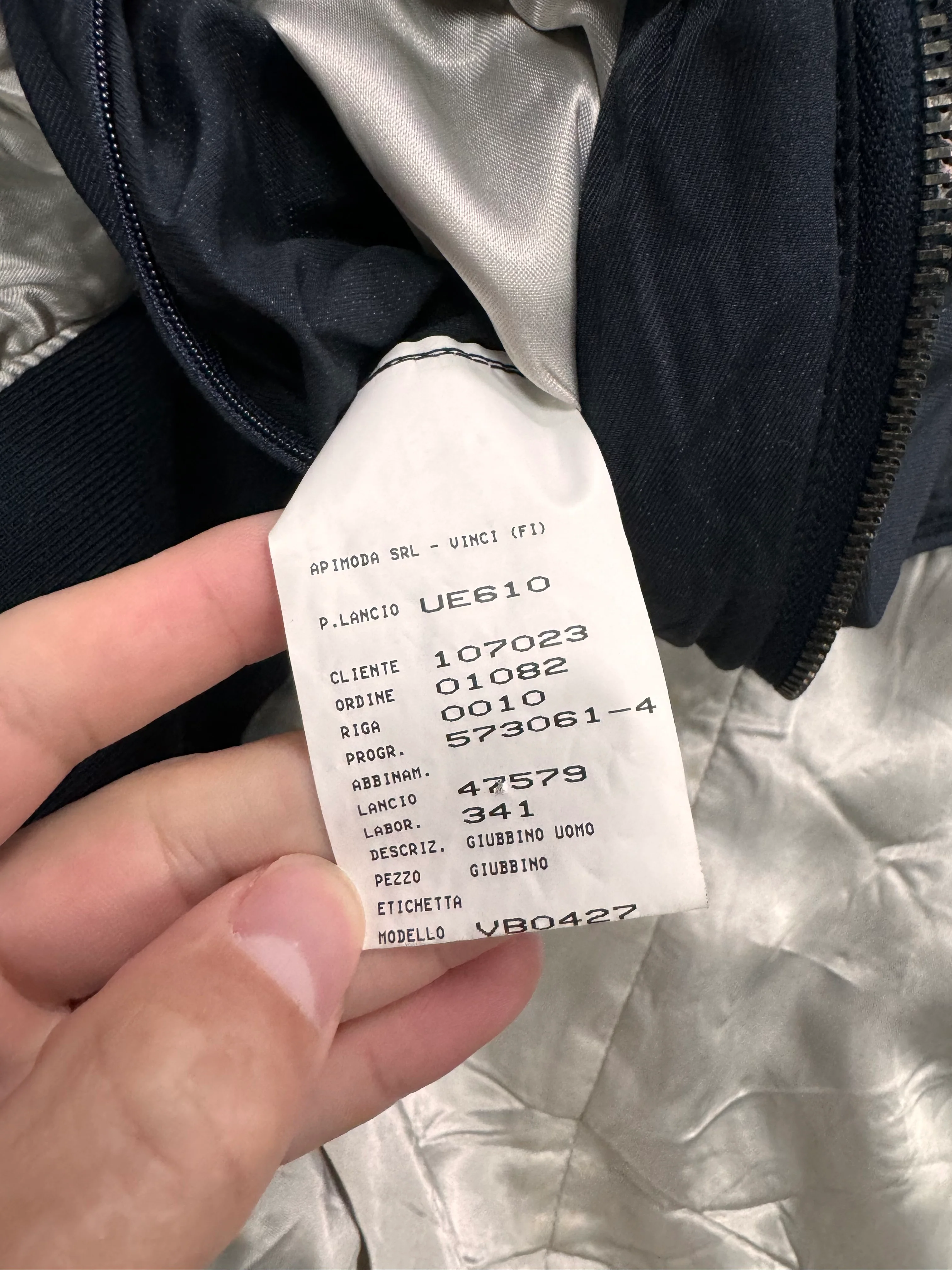 SS2001 Emporio Armani Arm Zip Bomber Jacket - Image 5