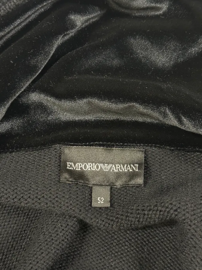 Emporio Armani Black Wool Buttoned Cardigan Jacket - Image 10