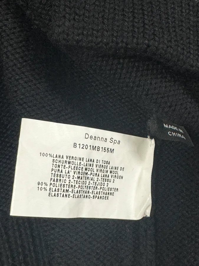 Emporio Armani Black Wool Buttoned Cardigan Jacket - Image 9