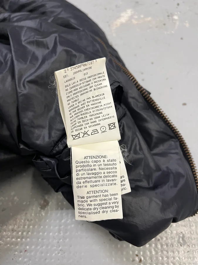 Emporio Armani Cream Stripes Black Windbreaker Bomber Jacket - Image 11