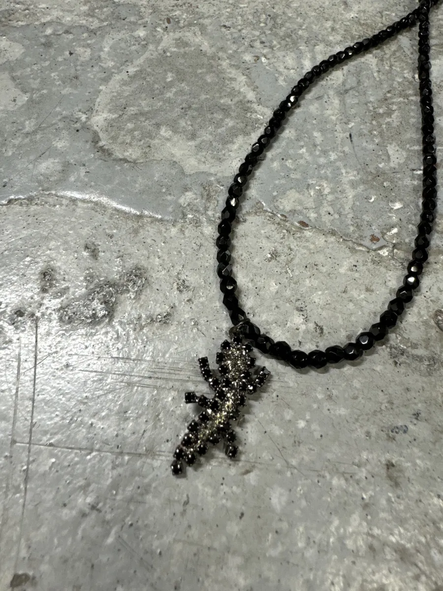 Emporio Armani Lizard Pendant Crytal Pearl Necklace - Image 4