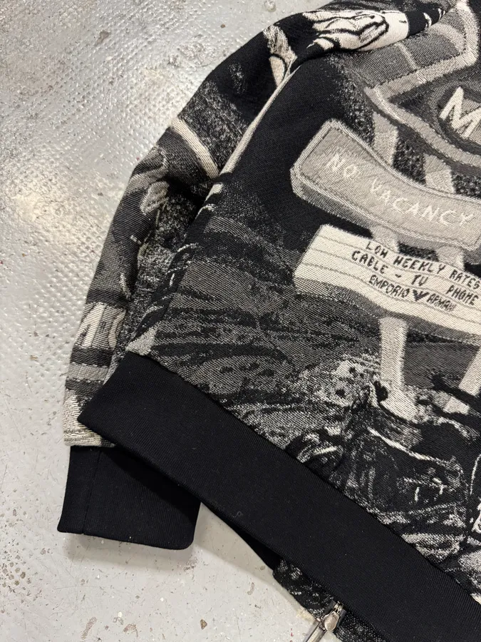 Emporio Armani Motel Black & White Bomber - Image 8
