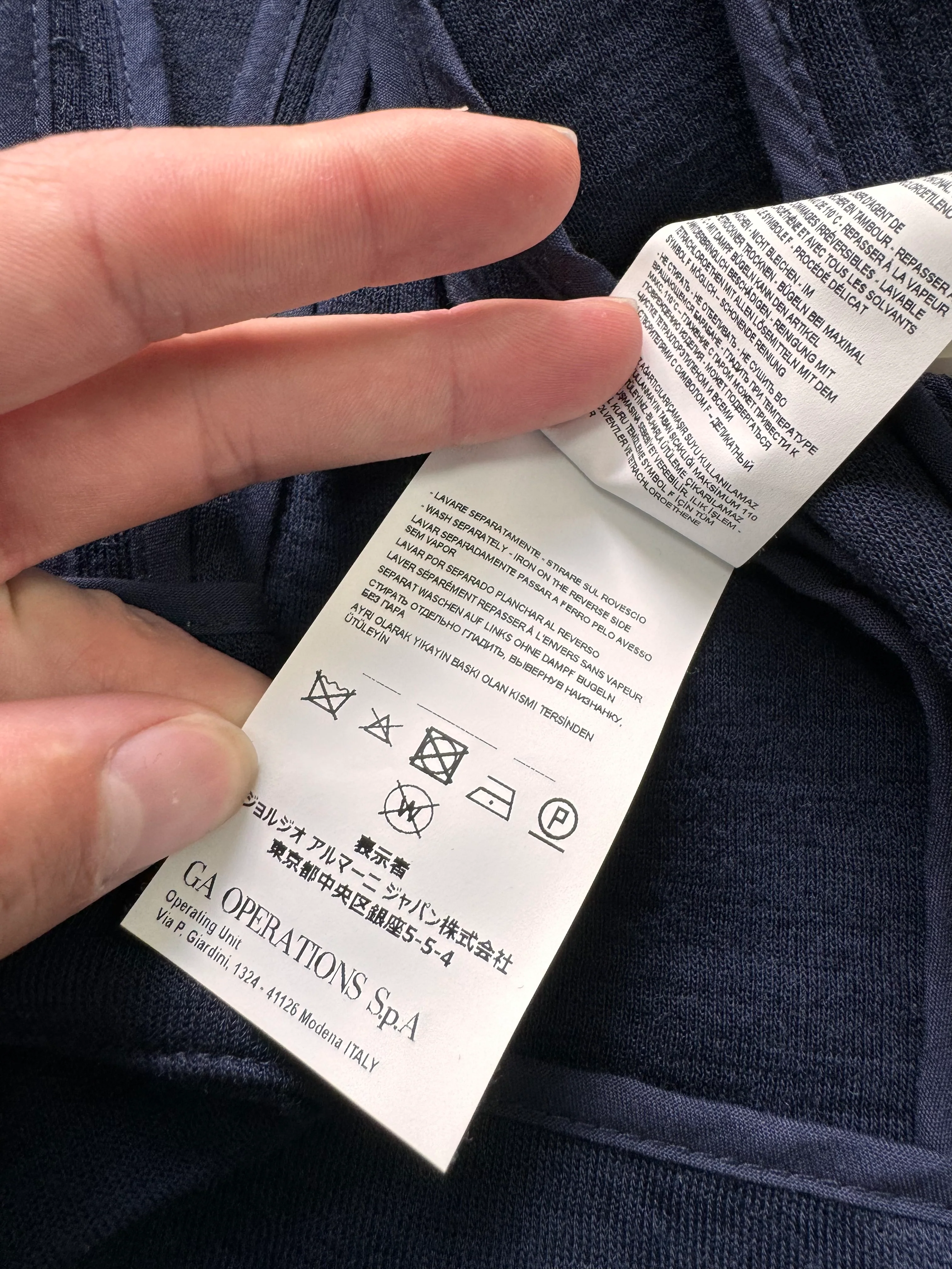Emporio Armani Navy Asymmetrical Jacket - Image 8