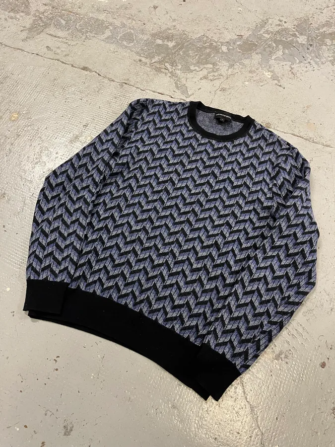 Emporio Armani Navy Cozy Sweater - Image 3