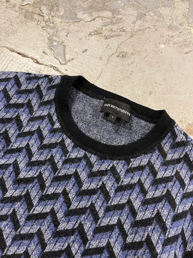 Emporio Armani Navy Cozy Sweater - Image 5