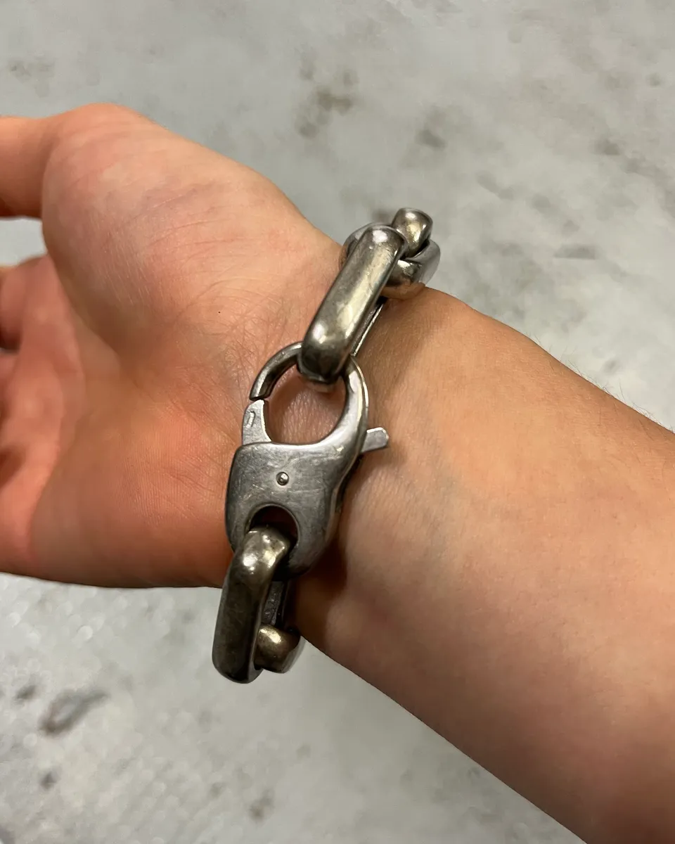 Emporio Armani Stainless Steel Chain Wood Horn Bracelet - Image 4