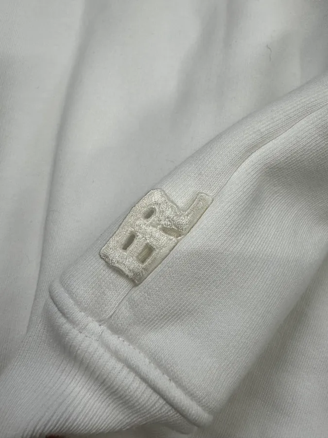 ERL Wave White Cozy Knit Hoodie - Image 11