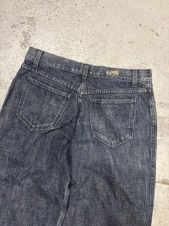Fendi Navy Denim Distressed Floral Jeans - Image 6