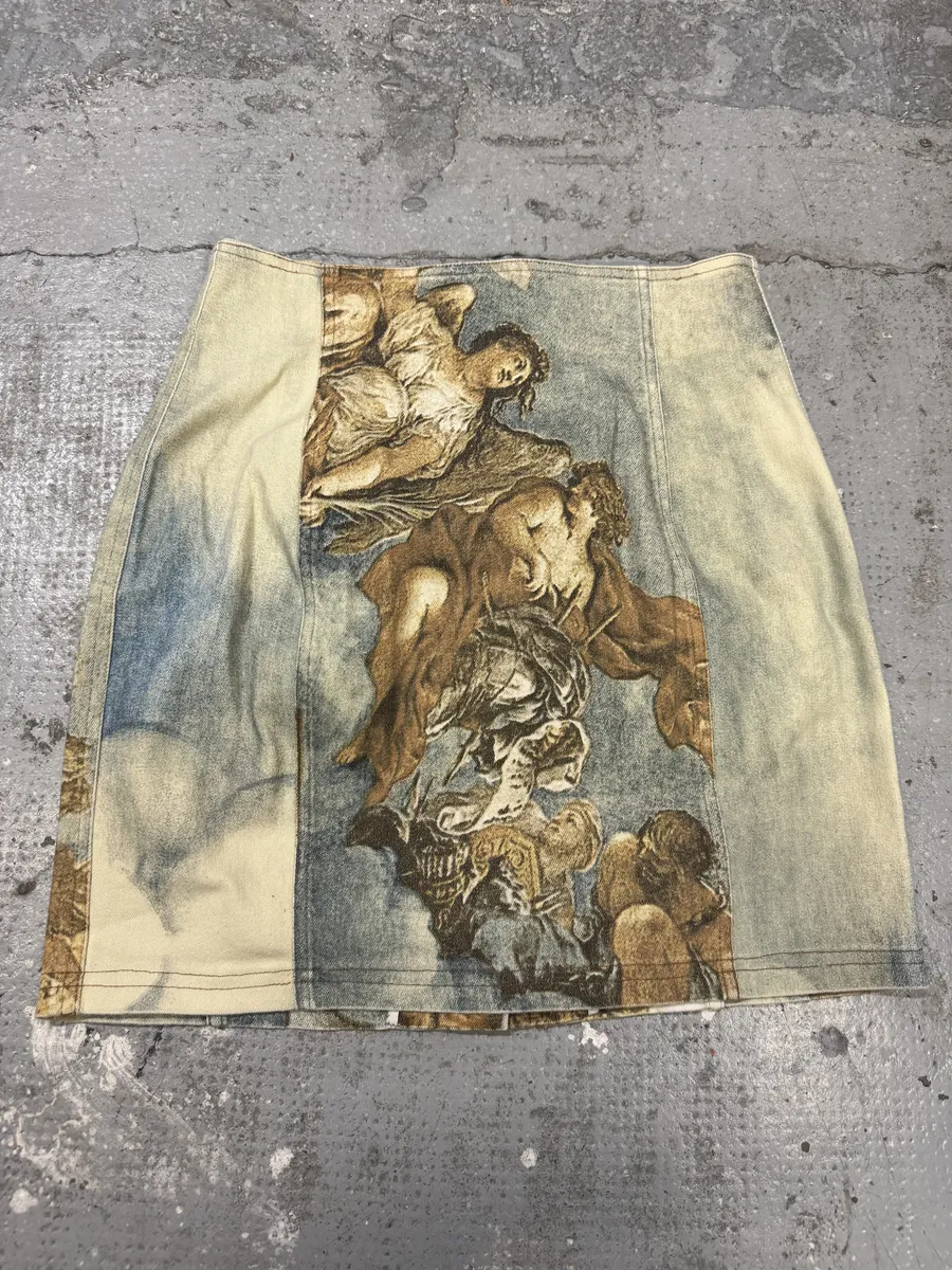 FW1994 Roberto Cavalli Renaissance Royal Print Skirt - Image 2