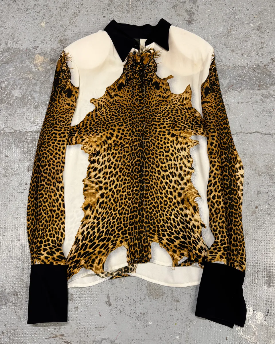 FW1998 Jean Paul Gaultier Leopard White Shirt