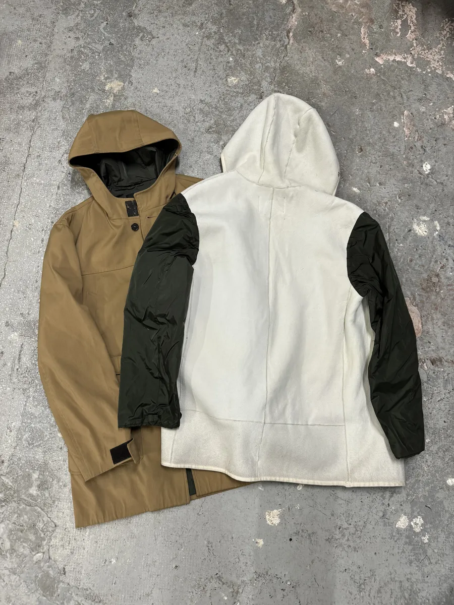 FW1999 Prada Beige Buttoned Hooded 2 in 1 Coat - Image 5