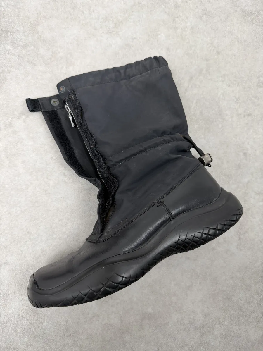 FW1999 Prada Black Hybrid Leather Boots - Image 7