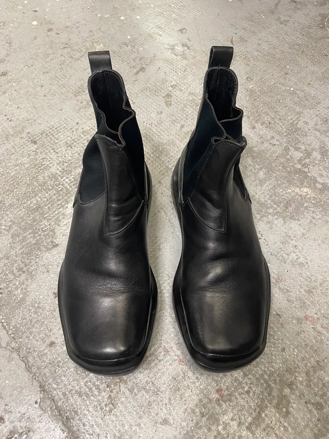 FW1999 Prada Black Leather Boots - Image 2