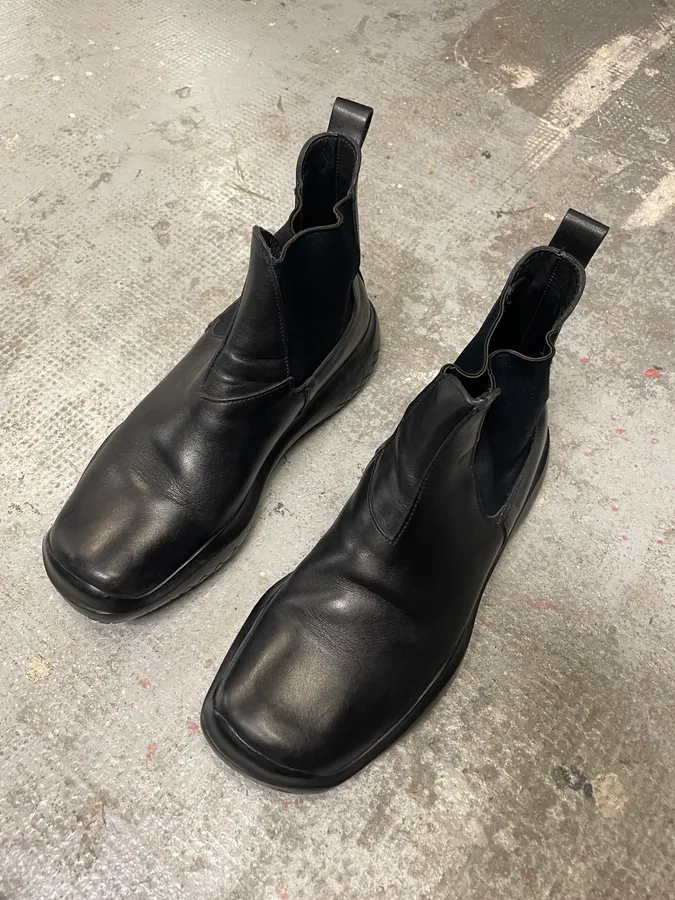 FW1999 Prada Black Leather Boots - Image 3