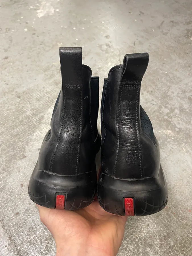 FW1999 Prada Black Leather Boots - Image 7
