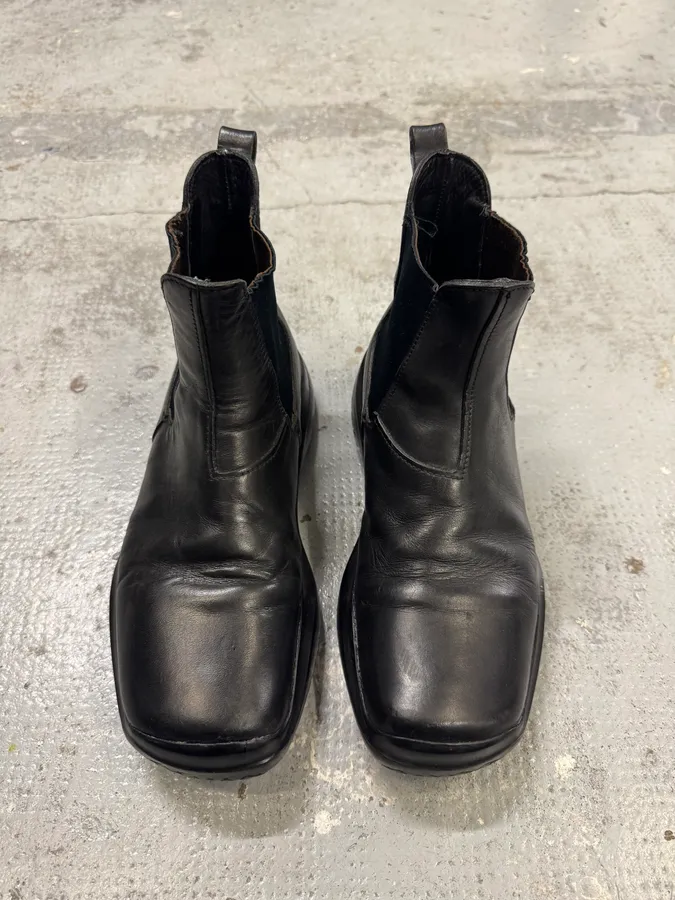 FW1999 Prada Black Leather Vibram Boots - Image 2