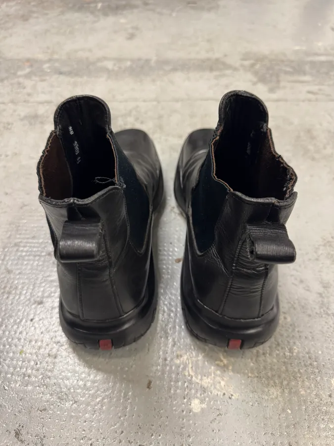 FW1999 Prada Black Leather Vibram Boots - Image 5
