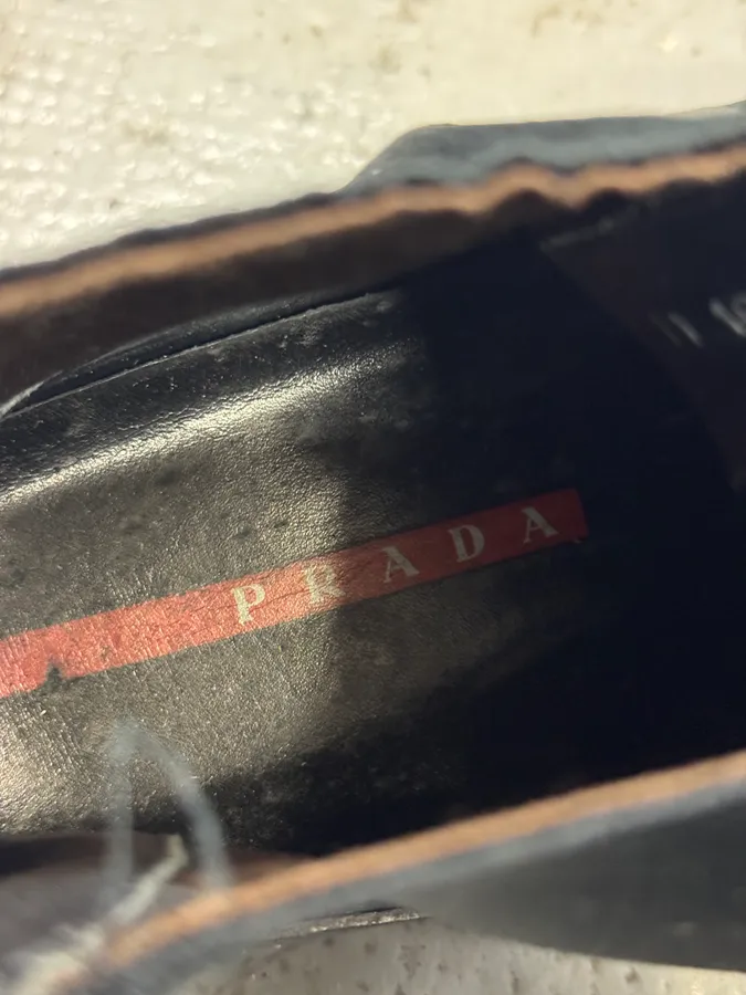 FW1999 Prada Black Leather Vibram Boots - Image 8
