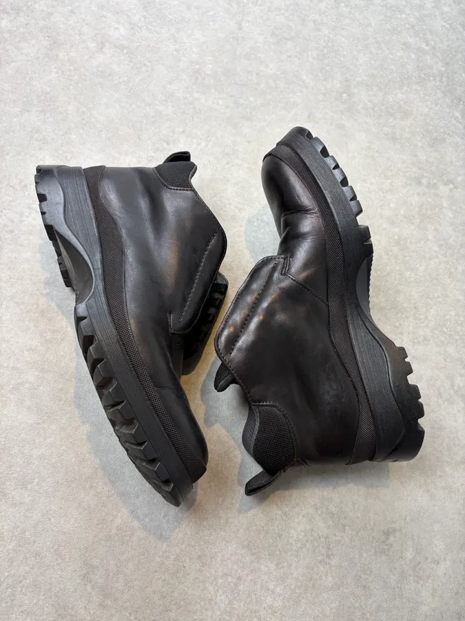 FW1999 Prada Black Leather Vibram Boots - Image 6