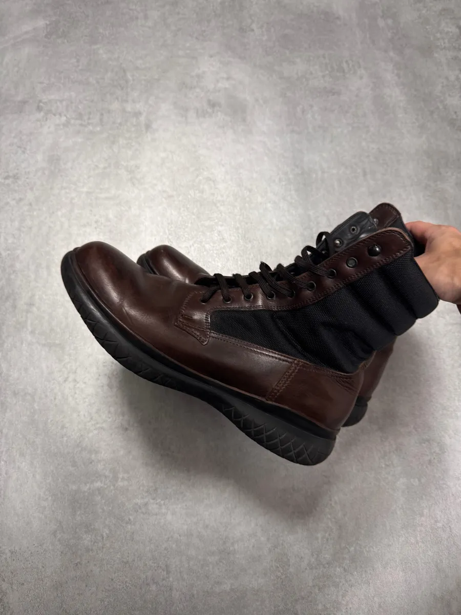FW1999 Prada Brown Leather High Boots - Image 8