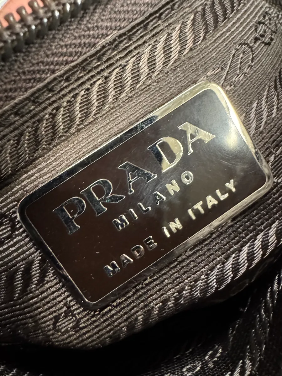 FW1999 Prada Crossbody Beige Linen & Leather Bag - Image 9