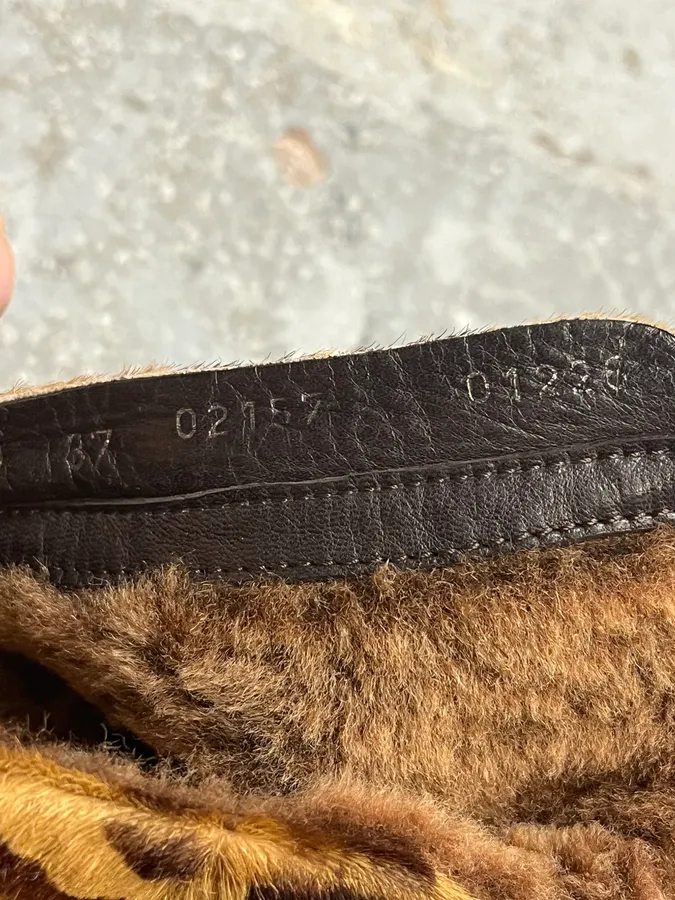 FW1999 Prada Leopard Pony Hair Leather Vibram Boots - Image 12