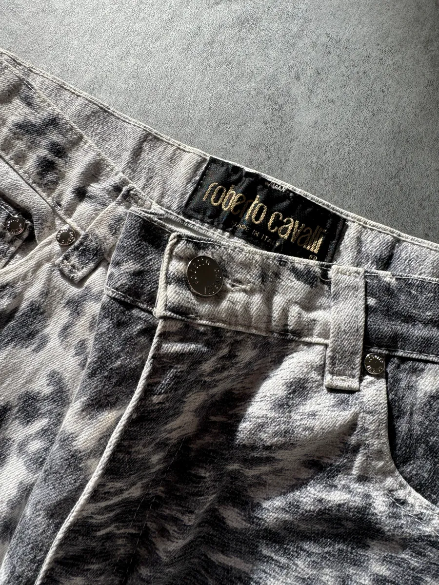 FW1999 Roberto Cavalli Furry Cawprint Movement Pants - Image 5