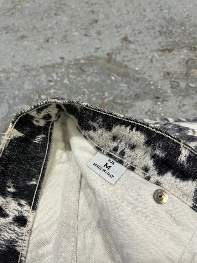 FW1999 Roberto Cavalli Furry White Cowprint Movement Pants - Image 11