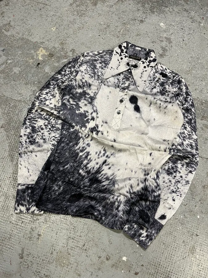 FW1999 Roberto Cavalli Fury Movement White Shirt - Image 2