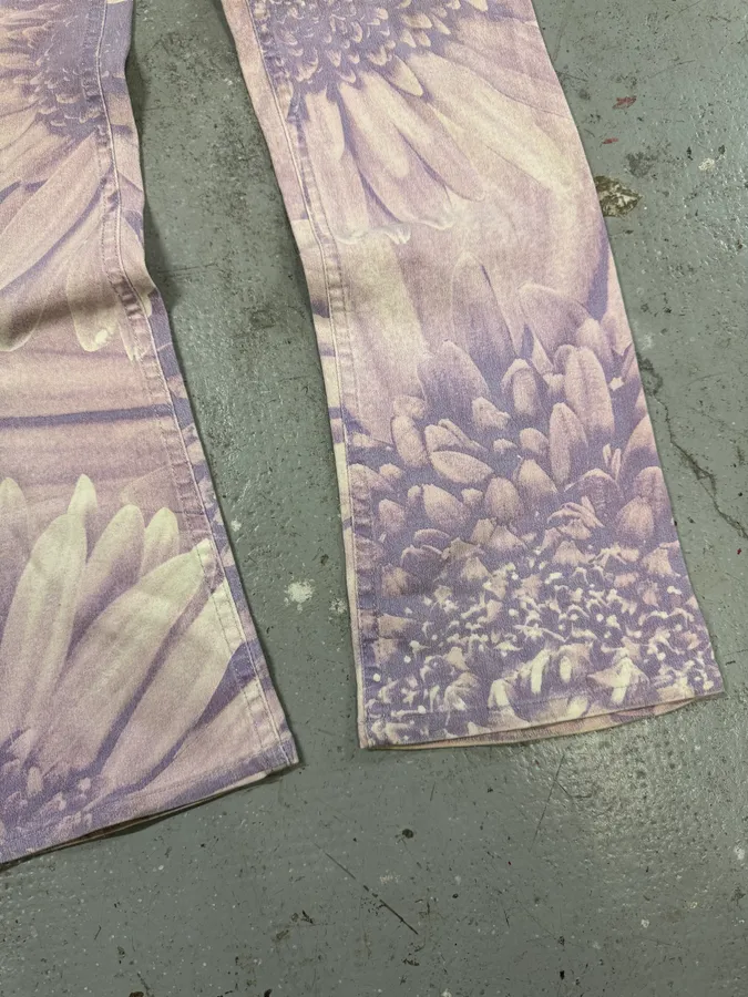 FW1999 Roberto Cavalli Purple Flowers Pants - Image 6
