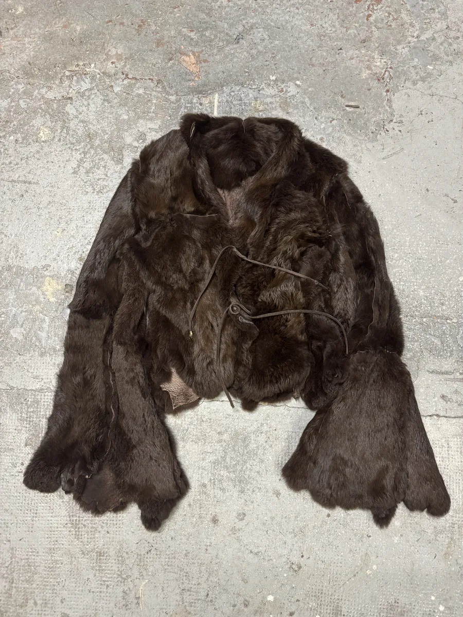 FW1999 Roberto Cavalli Reversible Brown Fur Leather Imperial Jacket - Image 4