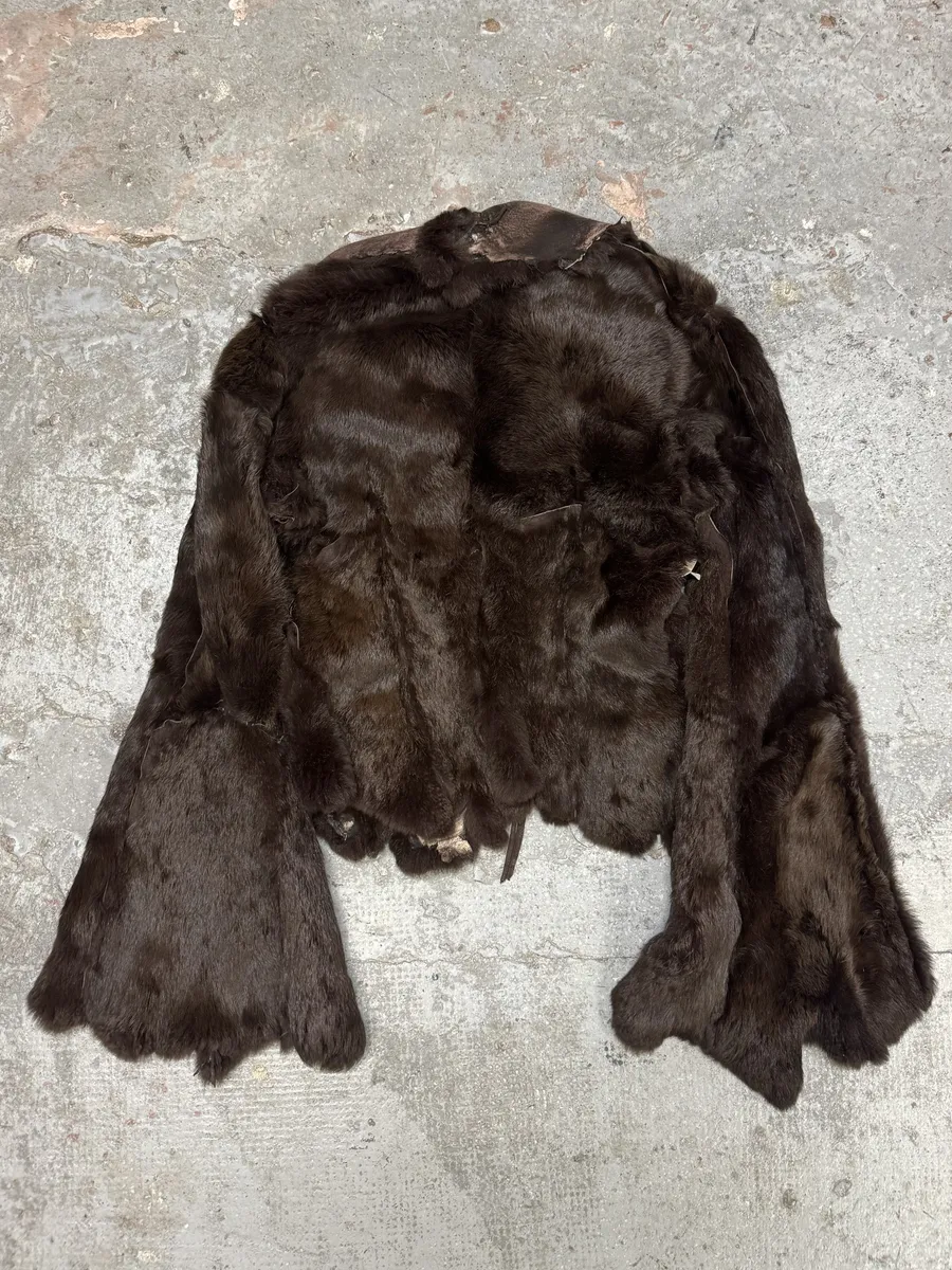 FW1999 Roberto Cavalli Reversible Brown Fur Leather Imperial Jacket - Image 5
