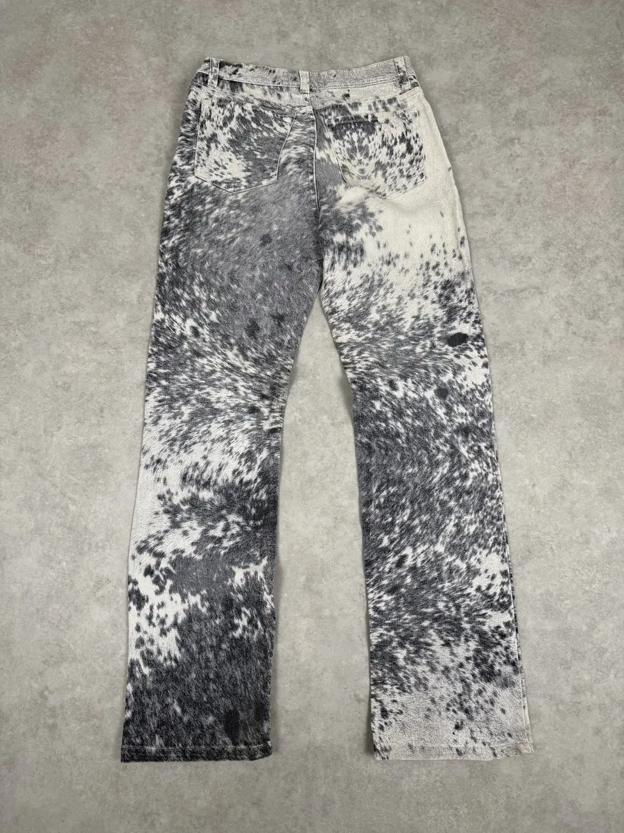 FW1999 Roberto Cavalli White Fury Print Movement Pants - Image 2