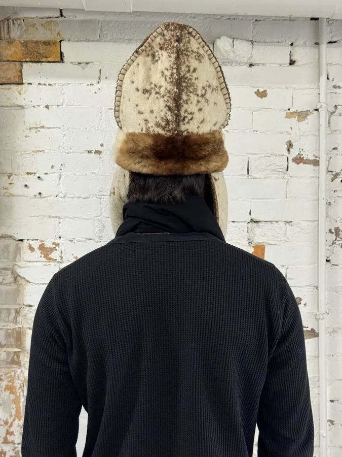 FW1999 Roberto Cavalli Wool Fur Chapka Hat - Image 4