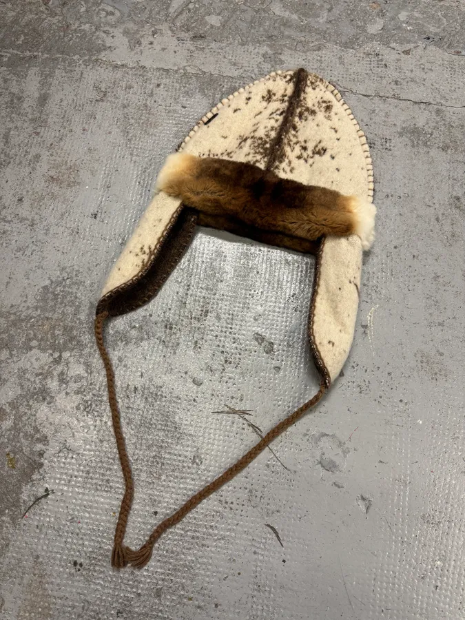 FW1999 Roberto Cavalli Wool Fur Chapka Hat - Image 7