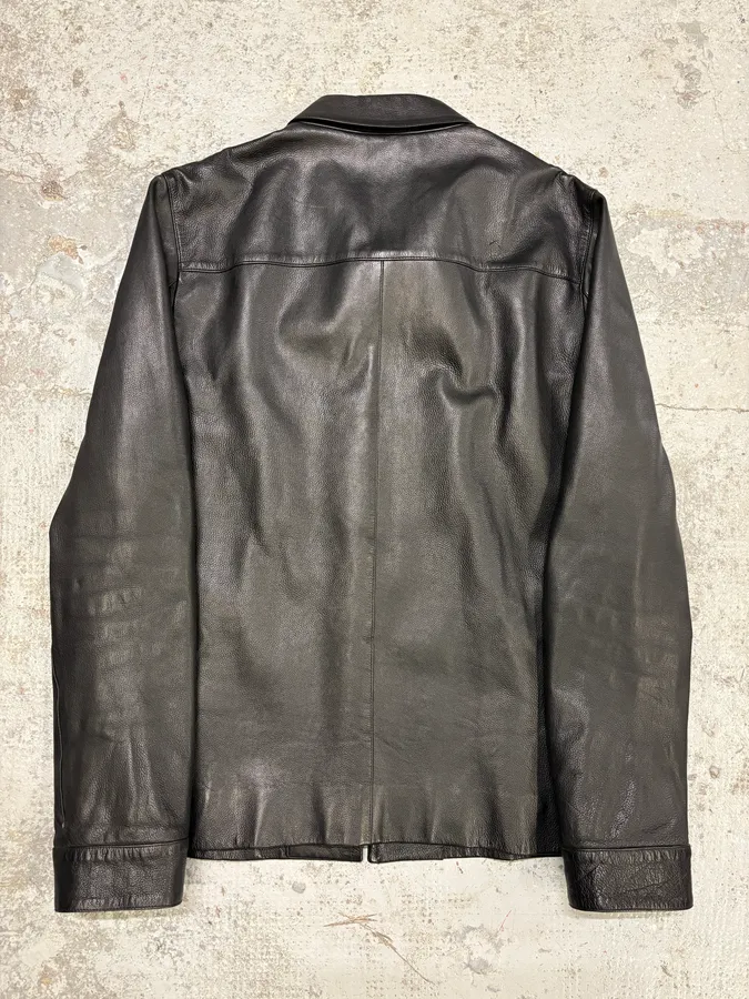 FW2000 Prada Black Leather Premium Jacket - Image 6