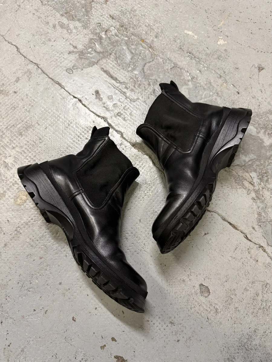 FW2000 Prada Black Leather Vibram Boots - Image 5