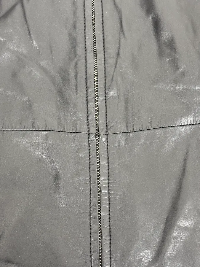 FW2000 Prada Black Minimalist Leather Jacket - Image 10