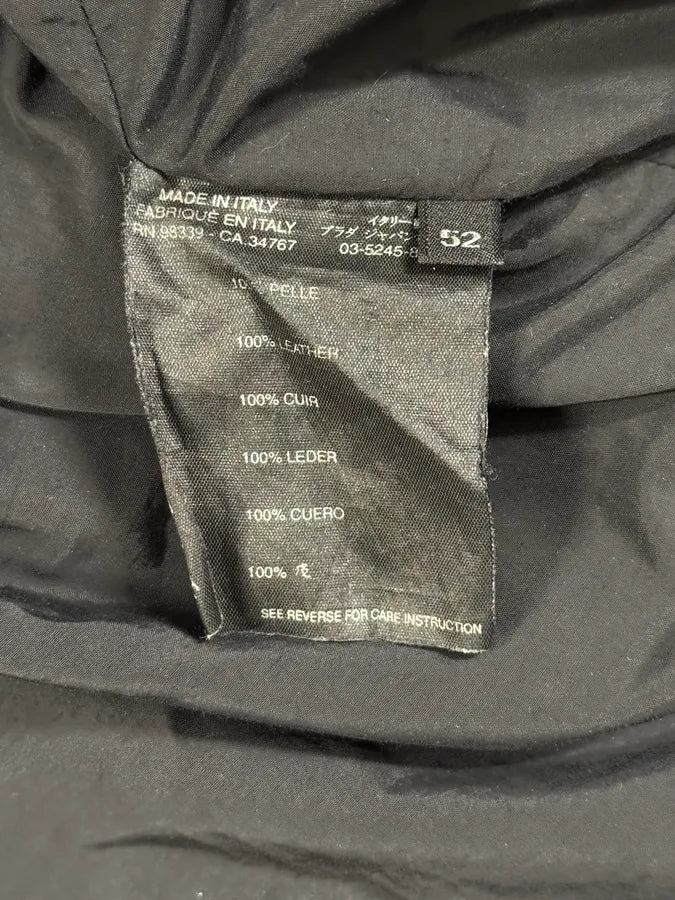 FW2000 Prada Black Minimalist Leather Jacket - Image 10